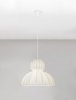 Lampa wisząca biała jedwabna okrągła designerska nowoczesna minimalistyczna skandynawska nad stół Luces Exclusivas
